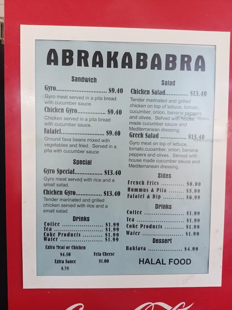 Abrakababra Menu image 1