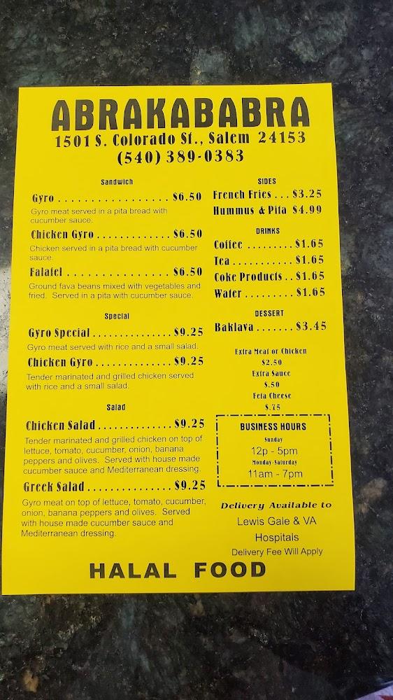 Abrakababra Menu image 3